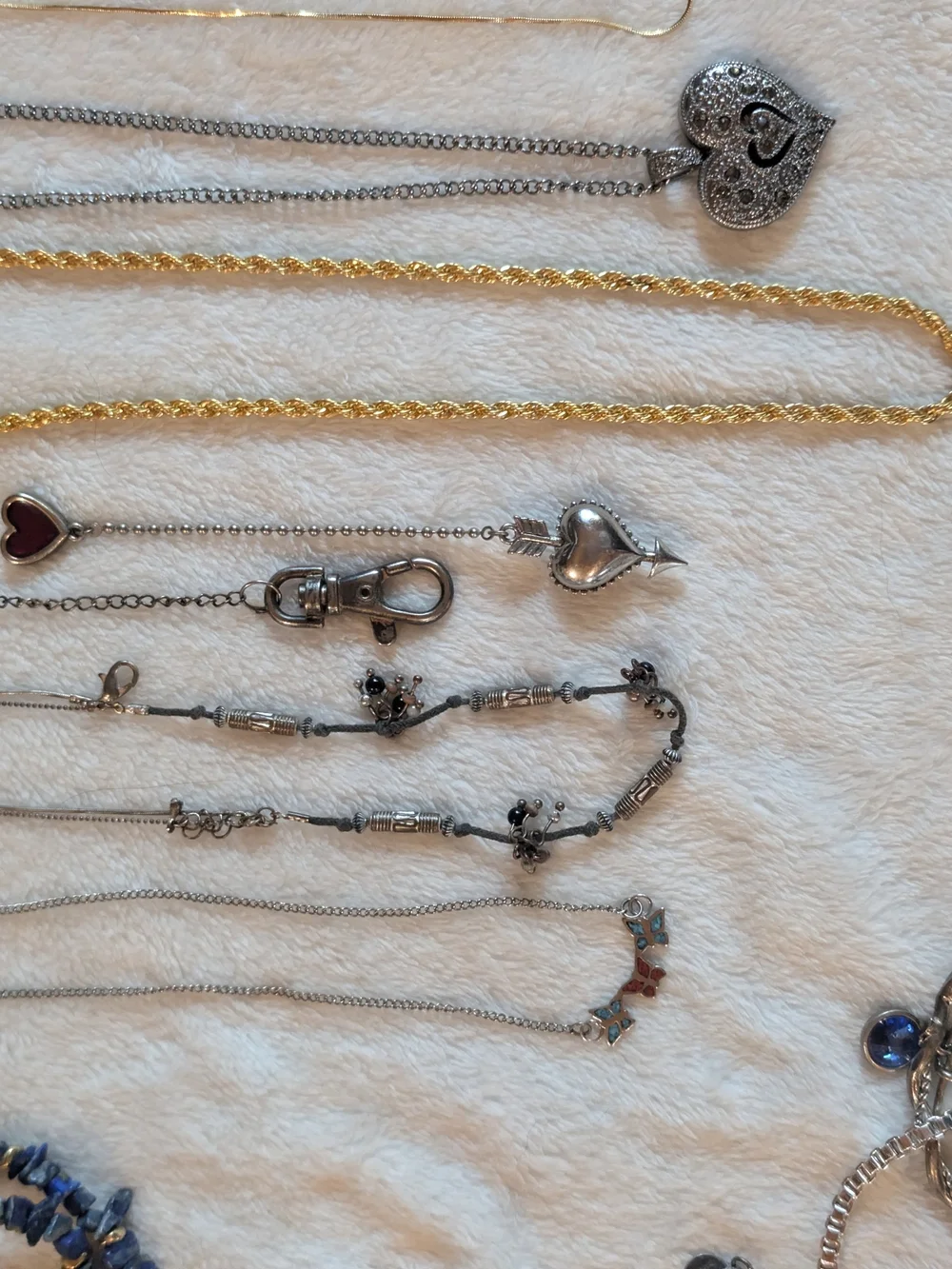 Vintage Costume Jewelry. Ring, Earrings, Necklaces, And Bracelets.